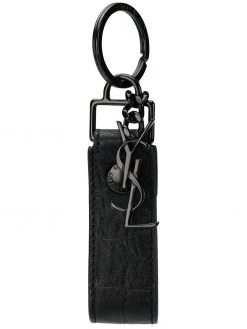 Saint Laurent logo tag keyring