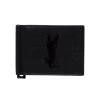 Saint Laurent crocodile-embossed money clip wallet