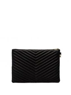 Saint Laurent quilted monogram clutch bag