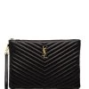 Saint Laurent quilted monogram clutch bag