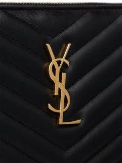 Saint Laurent quilted monogram clutch bag