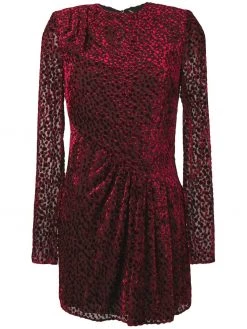 Saint Laurent dot-print sheer mini dress