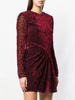 Saint Laurent dot-print sheer mini dress