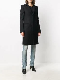 Saint Laurent single breasted mid-length coat