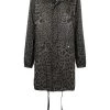 Saint Laurent leopard print hooded parka