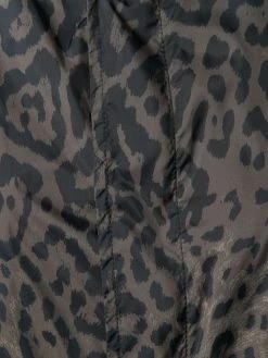 Saint Laurent leopard print hooded parka