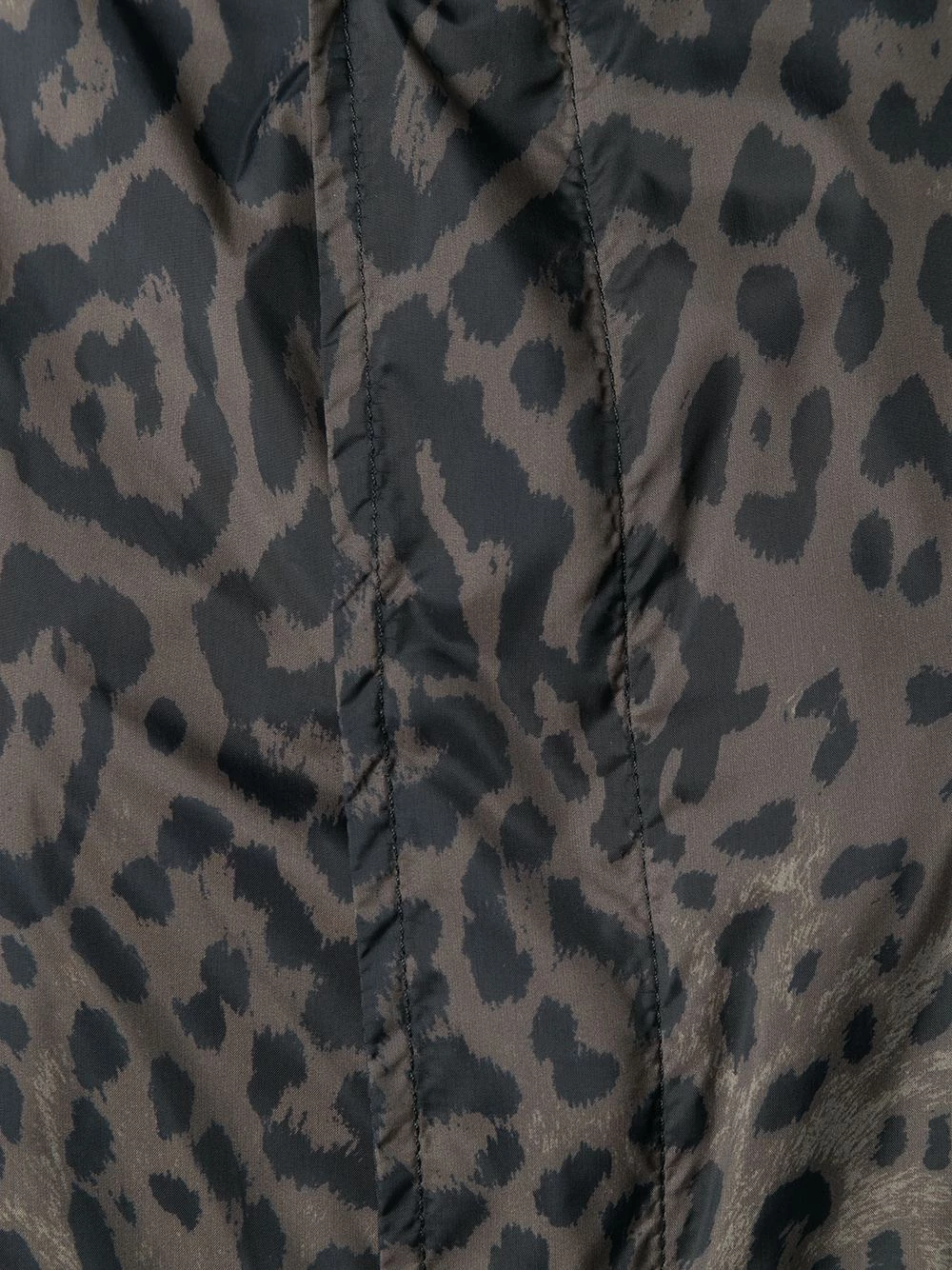 Saint Laurent leopard print hooded parka