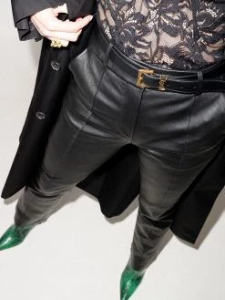 Saint Laurent Monogram square-buckle belt