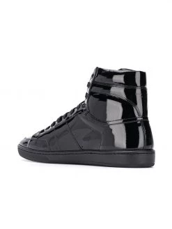 Saint Laurent varnish hi-top trainers