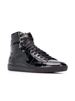 Saint Laurent varnish hi-top trainers