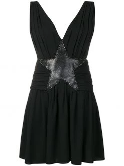Saint Laurent star appliquΓ© mini dress