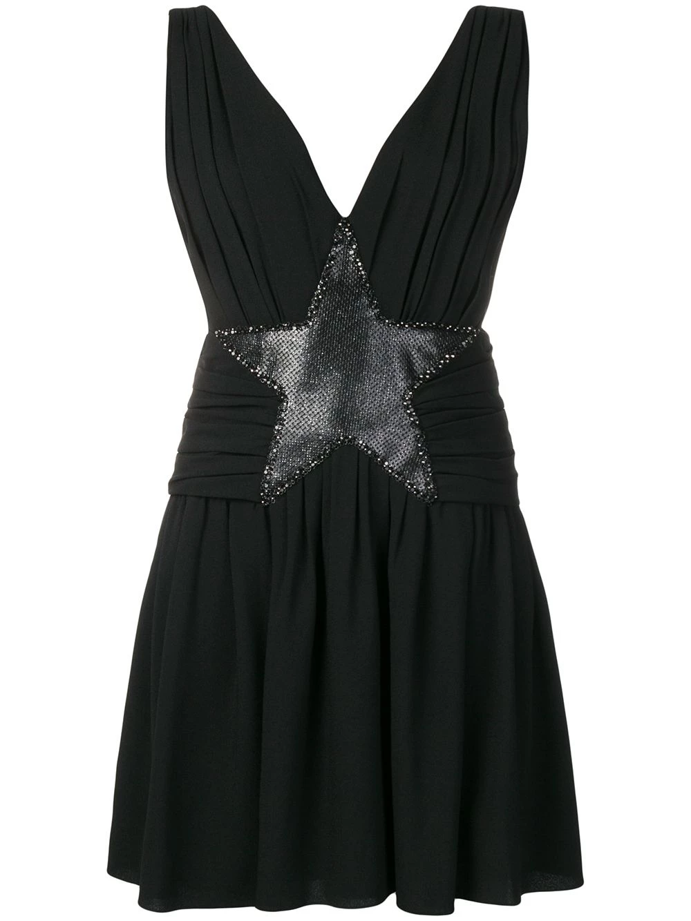 Saint Laurent star appliqué mini dress
