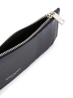 Saint Laurent Fragments logo stamp cardholder