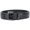 Saint Laurent Monogram crocodile-effect belt