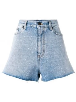 Saint Laurent spotted back denim shorts