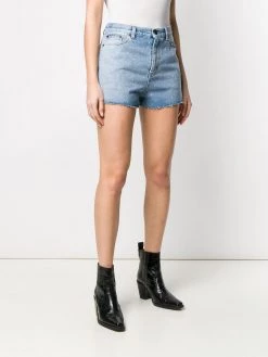 Saint Laurent spotted back denim shorts