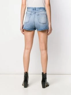 Saint Laurent spotted back denim shorts