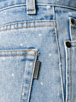 Saint Laurent spotted back denim shorts