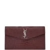 Saint Laurent crocodile embossed uptown pouch