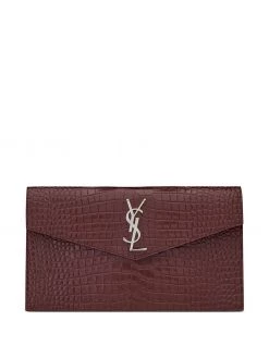 Saint Laurent crocodile embossed uptown pouch