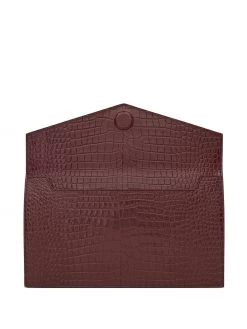 Saint Laurent crocodile embossed uptown pouch