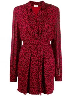 Saint Laurent leopard print dress