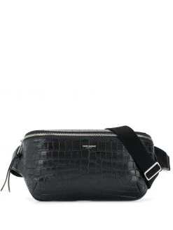Saint Laurent City crocodile-embossed belt bag