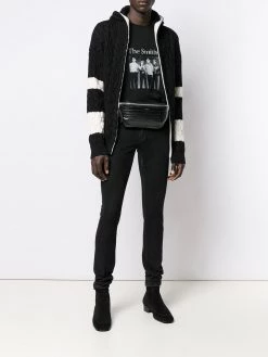 Saint Laurent City crocodile-embossed belt bag