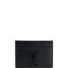 Saint Laurent logo plaque cardholder