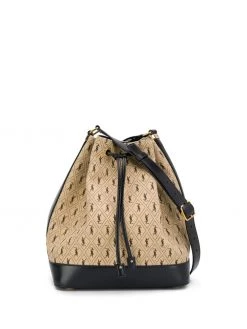 Saint Laurent monogram-print bucket bag