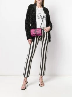 Saint Laurent metallic v-neck cardigan