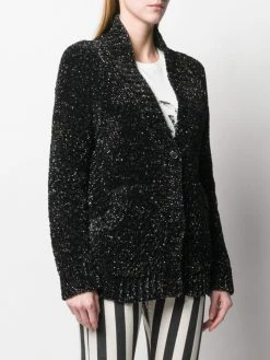 Saint Laurent metallic v-neck cardigan