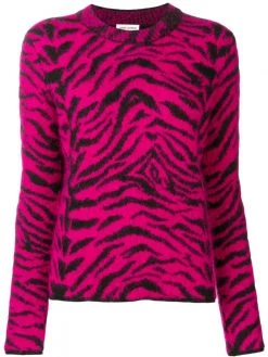 Saint Laurent zebra intarsia jumper