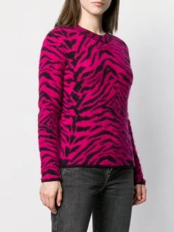 Saint Laurent zebra intarsia jumper