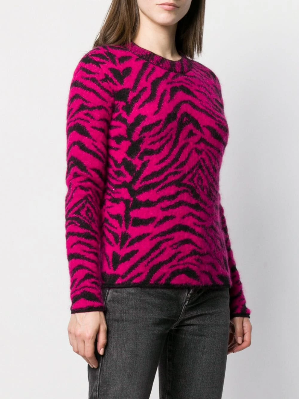 Saint Laurent zebra intarsia jumper