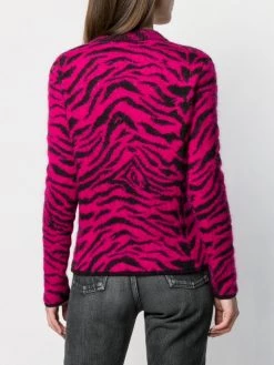 Saint Laurent zebra intarsia jumper