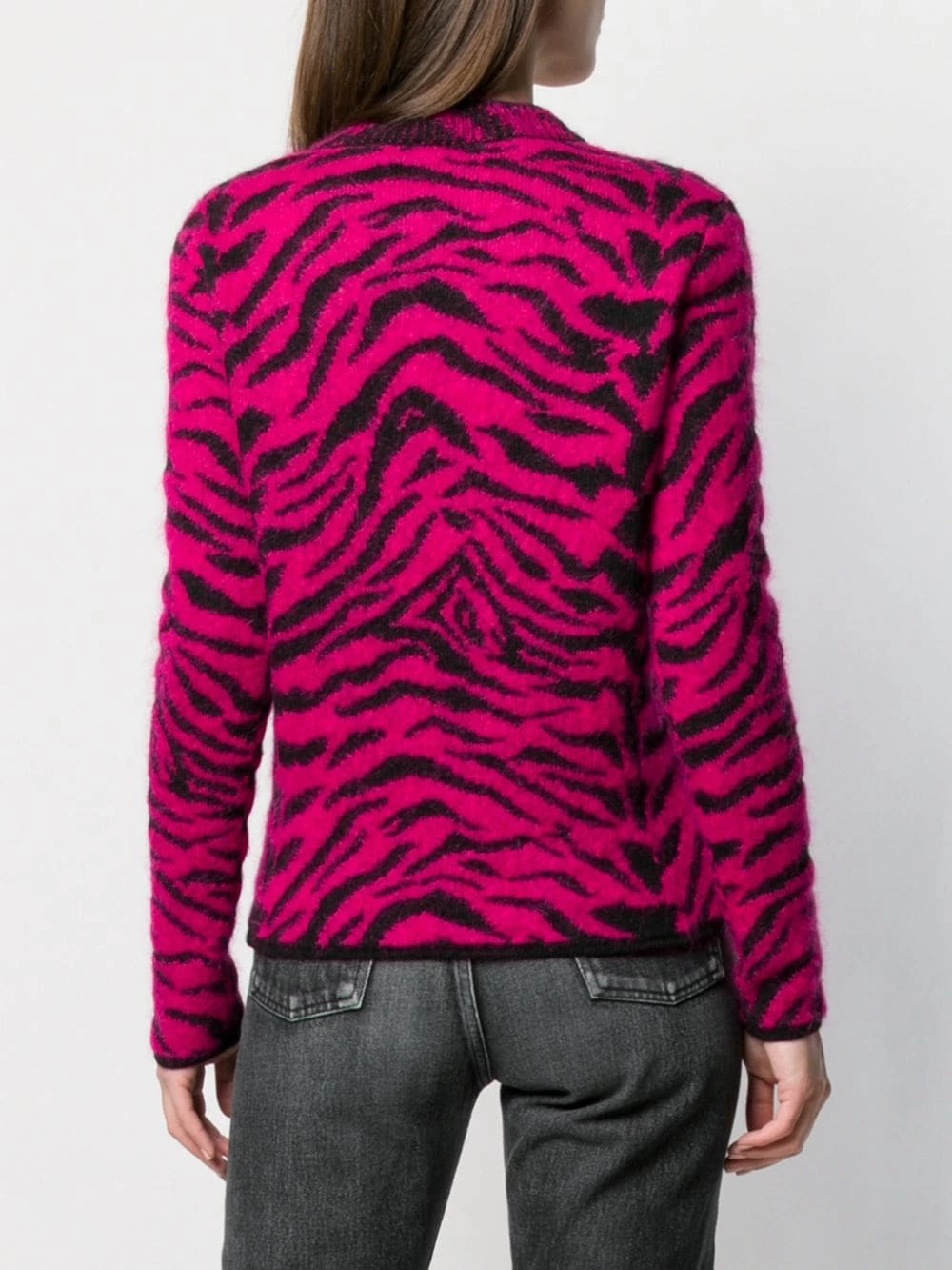 Saint Laurent zebra intarsia jumper