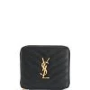 Saint Laurent monogram zip around compact wallet