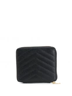 Saint Laurent monogram zip around compact wallet