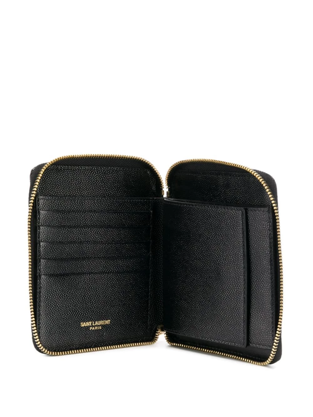 Saint Laurent monogram zip around compact wallet