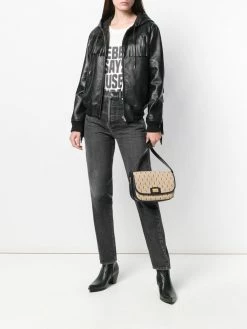 Saint Laurent Monogram all over canvas satchel bag