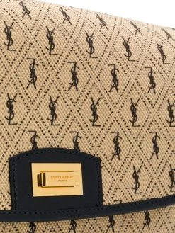 Saint Laurent Monogram all over canvas satchel bag