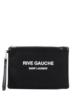 Saint Laurent logo print pouch