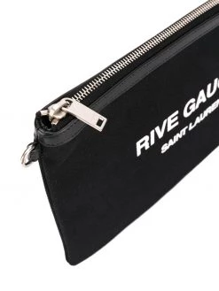 Saint Laurent logo print pouch