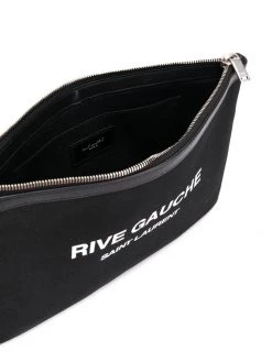 Saint Laurent logo print pouch