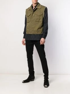 Saint Laurent lamé mini lightning bolt shirt