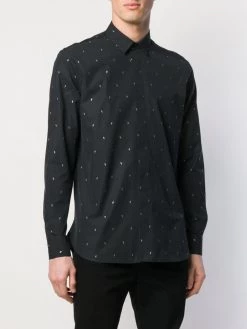 Saint Laurent lamé mini lightning bolt shirt