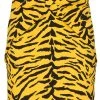 Saint Laurent tiger print high-rise skirt