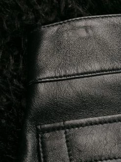 Saint Laurent faux-feather trim fitted skirt