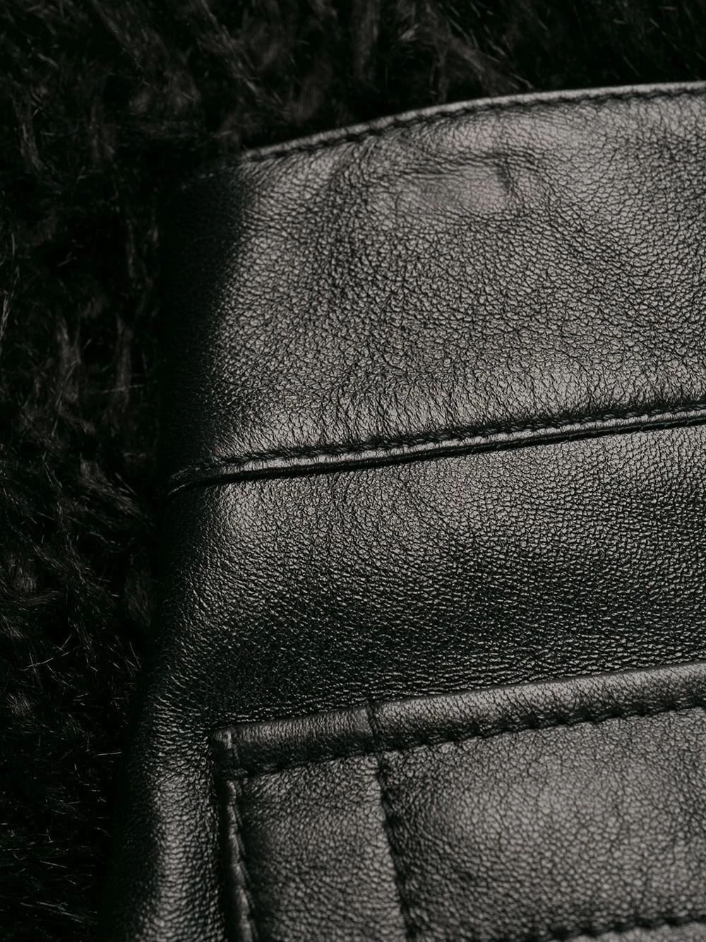 Saint Laurent faux-feather trim fitted skirt